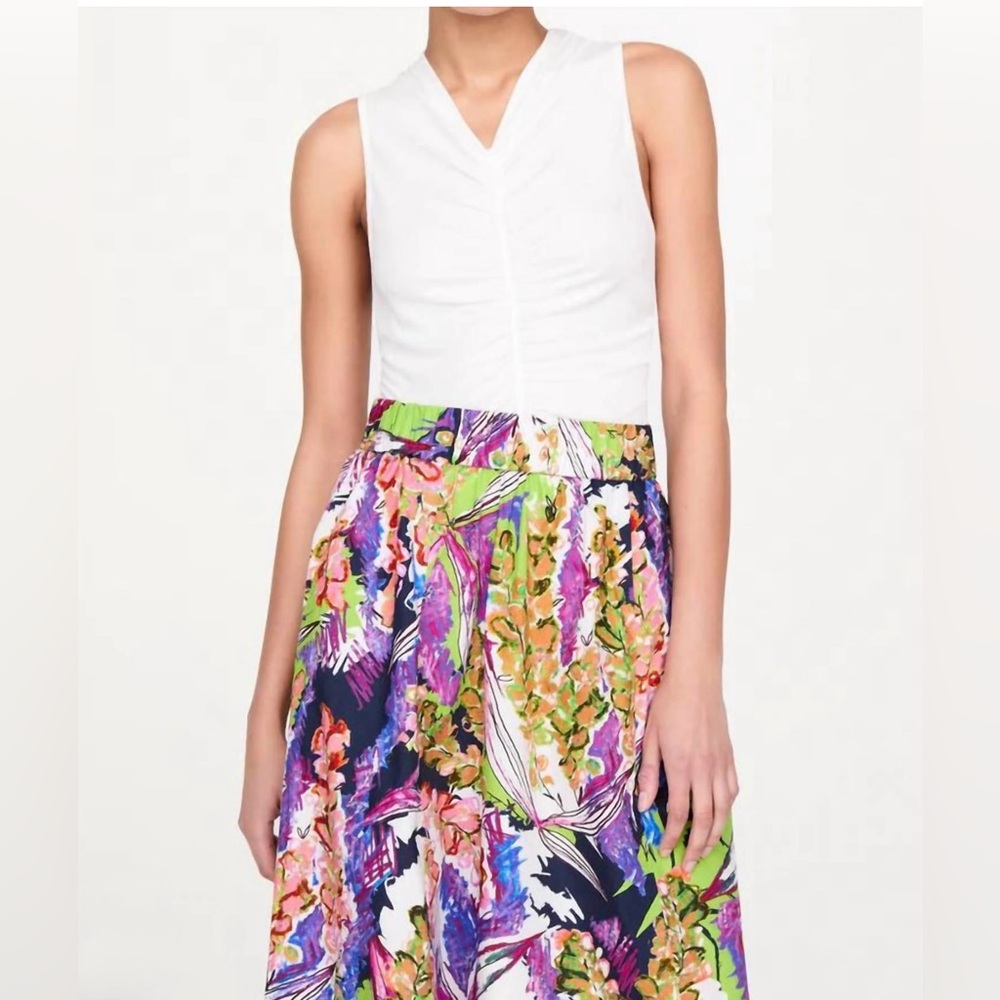 Sasha Floral A-Line Midi-Skirt